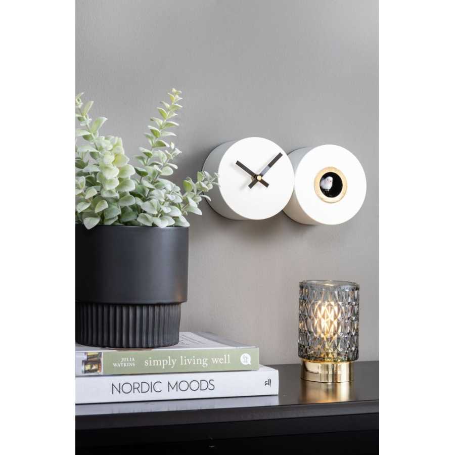 Karlsson Duo Cuckoo Wall Clock White Naken Interiors